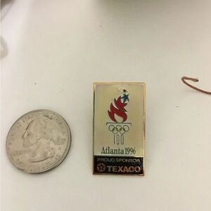 Texaco Atlanta 1996 Olympics Sponsorship Pin - Red, Gold, Black
